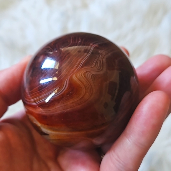 Sardonyx sphere 2.34 inches - Picture 2 of 3